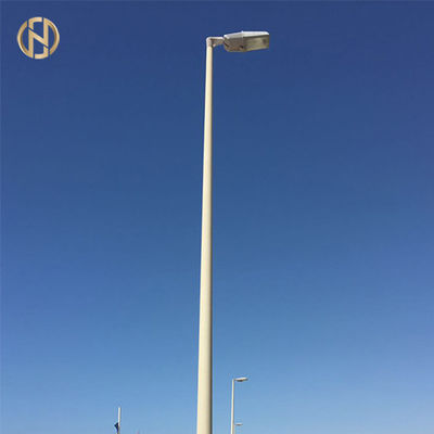 โคมไฟถนนที่เชื่อถือได้ 10 เมตรเสาคู่ / แขนเดี่ยว ISO 9001 Certified