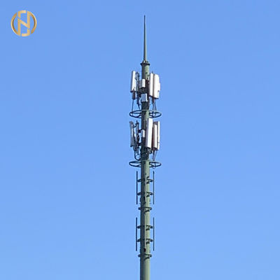 เสาโทรคมนาคมรูปหลายเหลี่ยม 35m 36m Monopole Telecom Tower