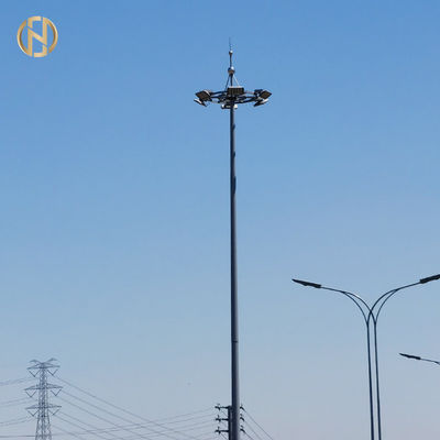 80FT 85FT 90FT เสาสูงเสาสูงเสาสูงติดตั้งที่สนามกีฬา