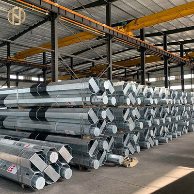 12M Swaged Tubular Pole ทนทานสำหรับสายไฟฟ้าค่าใช้จ่าย 11KV หรือ 33KV