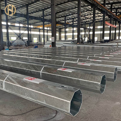 เสาชุบสังกะสีแบบจุ่มร้อน 10 - 30M ASTM 123 ASTM 153 30FT 10KV - 550KV