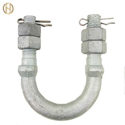 อุปกรณ์เสริมเสาสีเงิน U Type Bolts For Tower Fasteners Tower Fittings