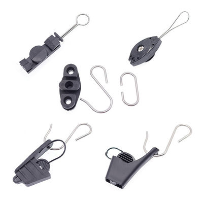 ADSS FTTH Type Anchor Drop Wire Clamp สำหรับความตึงเครียดของสายไฟเบอร์ออปติก