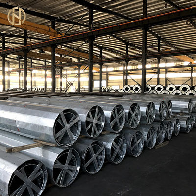 ซื้อ 30FT 9m / 25FT 7.6m โลหะเสายูทิลิตี้ที่กำหนดเองผงเคลือบ 7 มิลลิเมตร -16 มิลลิเมตรความหนา online manufacture