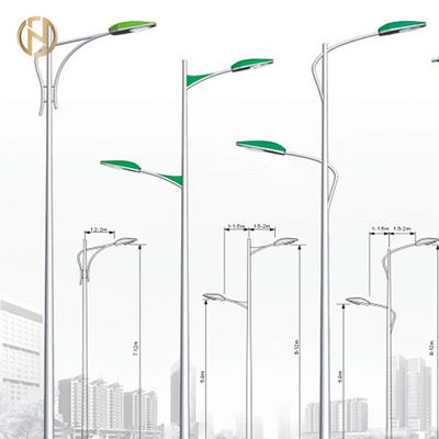ซื้อ เสาไฟถนนกลางแจ้ง Q235 ผิวชุบสังกะสีแบบจุ่มร้อน / ผงเคลือบผิว online manufacture