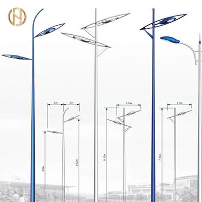 ซื้อ จุ่มร้อนชุบสังกะสีเสาไฟถนนพลังงานแสงอาทิตย์ 6m 7m 9m 10m 12m Q235 เหล็ก online manufacture
