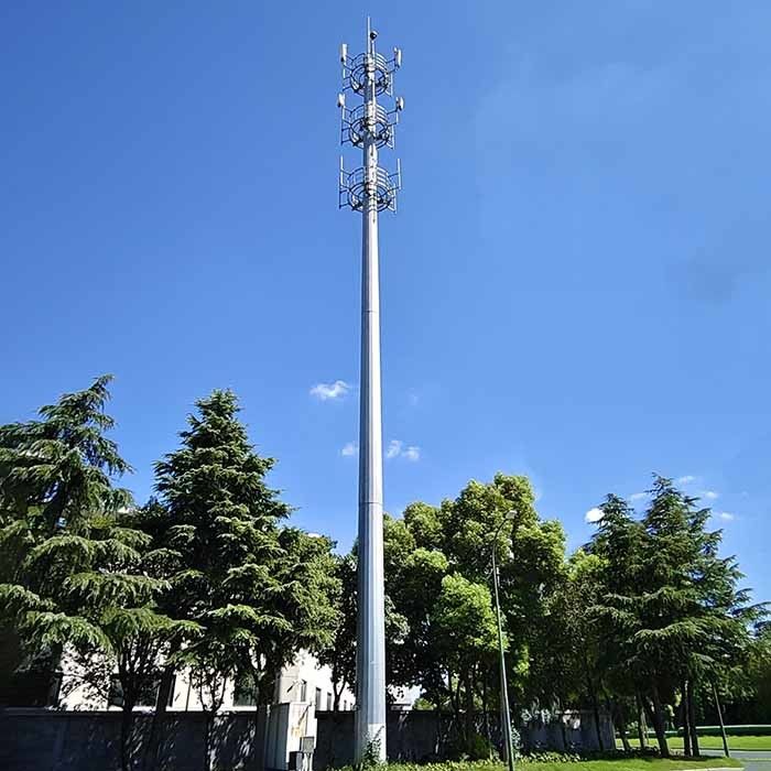 35m Antennas เหล็ก Monopoles กับแพลตฟอร์มสําหรับโทรคมนาคม