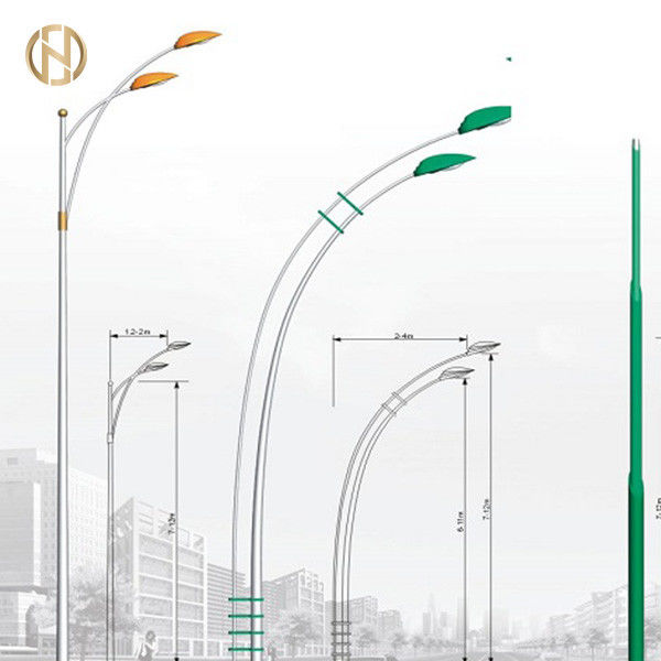จุ่มร้อนชุบสังกะสีเสาไฟรูปทรงแปดเหลี่ยม 9M พร้อมใบรับรอง ISO ISO