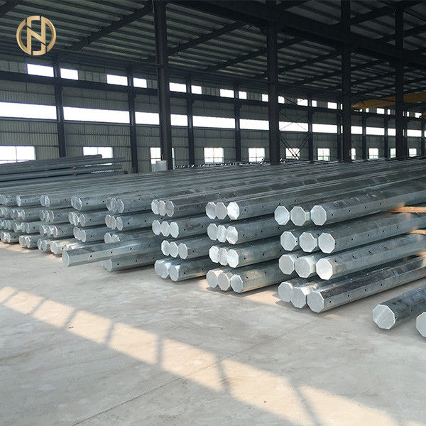 เสาชุบสังกะสีแบบจุ่มร้อน 10 - 30M ASTM 123 ASTM 153 30FT 10KV - 550KV