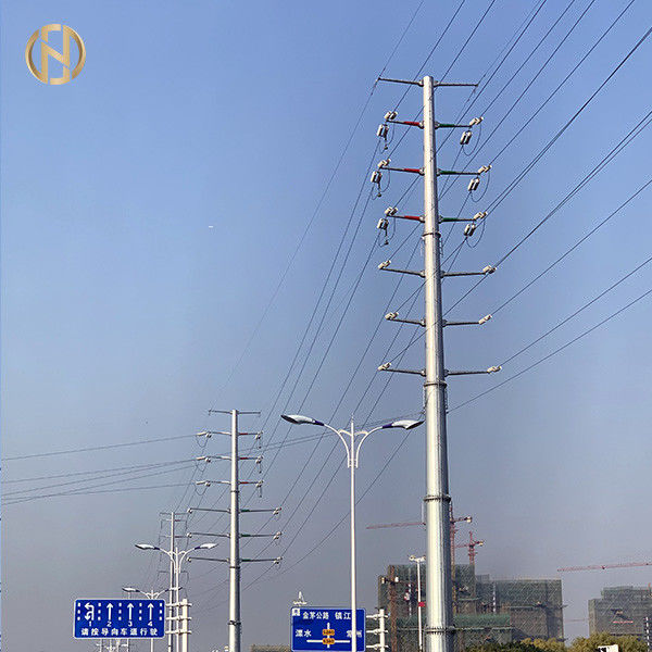 110KV 138KV HDG ไฟฟ้าพลังงานชุบสังกะสีสำหรับสายส่งไฟฟ้า