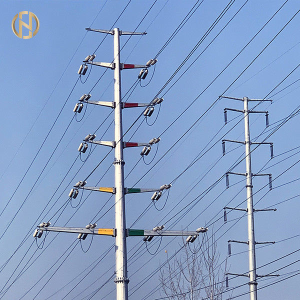 เสาเหล็กชุบสังกะสีแบบจุ่มร้อน 2.5 มม. - 20 มม. สำหรับสายส่งจ่าย