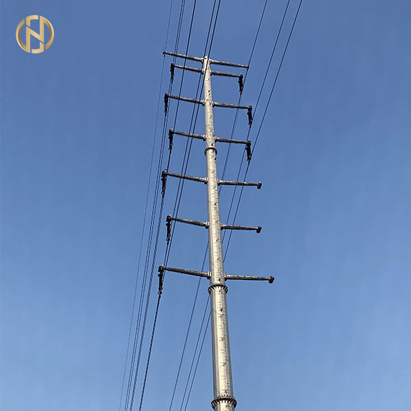 เสาส่งเหล็กชุบสังกะสี 12.2m 69KV ชุบสังกะสีเสร็จดี