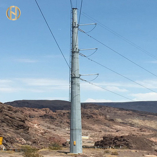 เสาไฟฟ้าโลหะสังกะสี NEA 105FT 110FT 30M 32M 138KV 132KV