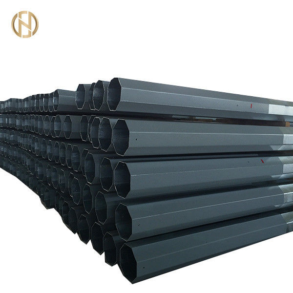 เสาไฟฟ้าเหล็กชุบสังกะสีแบบม้วนร้อน 33KV Class 2 1050daN 11.8m 4mm
