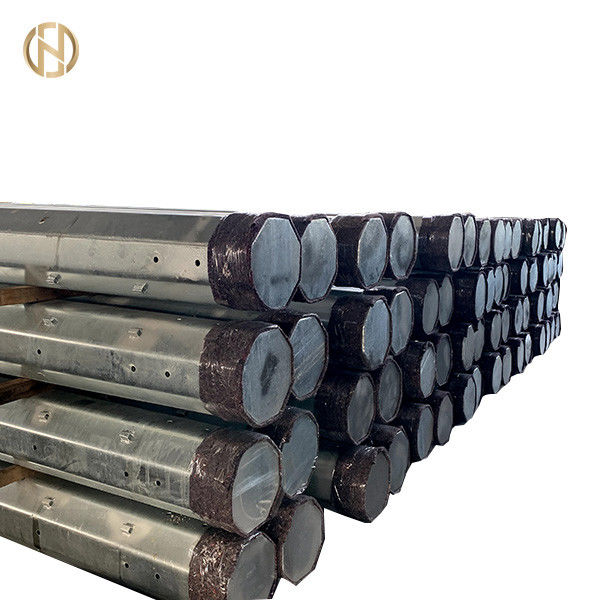 เสาเหล็กท่อ 8 ด้าน 10.5M 35FT เสาเหล็กยูทิลิตี้ 300daN 3KN Q460