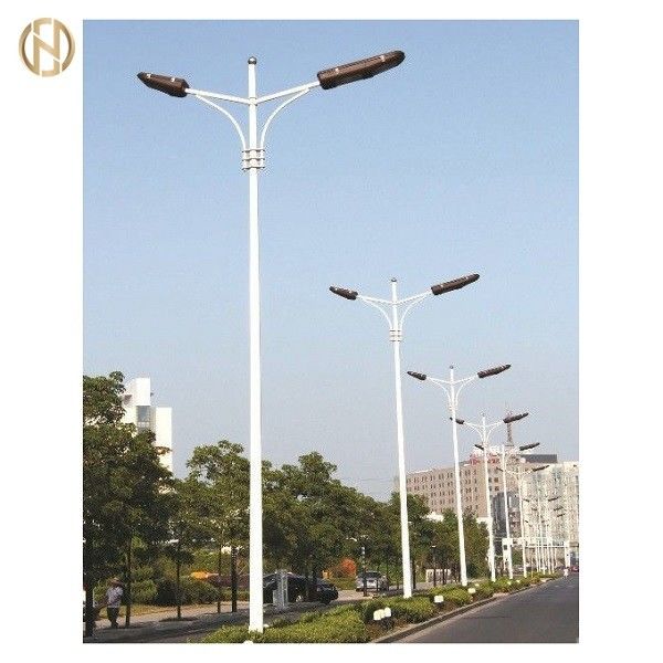 ปรับแต่ง 3m 6m 8m 12m Hot Dip Galvanized Octagonal Street Light Pole สายไฟถนน