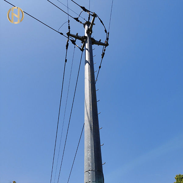 6000daN เสาเหล็กท่อ 19M สังกะสี Davit Arm Transmission