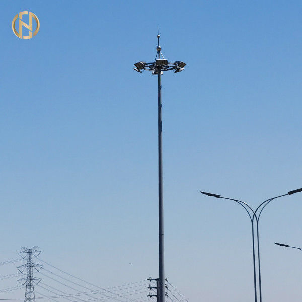 80FT 85FT 90FT เสาสูงเสาสูงเสาสูงติดตั้งที่สนามกีฬา