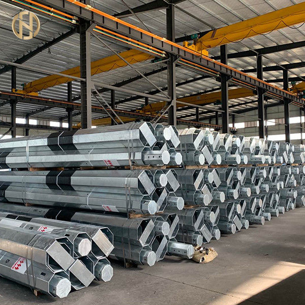 12M Swaged Tubular Pole ทนทานสำหรับสายไฟฟ้าค่าใช้จ่าย 11KV หรือ 33KV