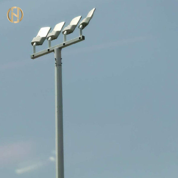 ผงเคลือบทาวเวอร์สูงเสา 95FT IP65 สีเงินจุ่มร้อนชุบสังกะสีพื้นผิว