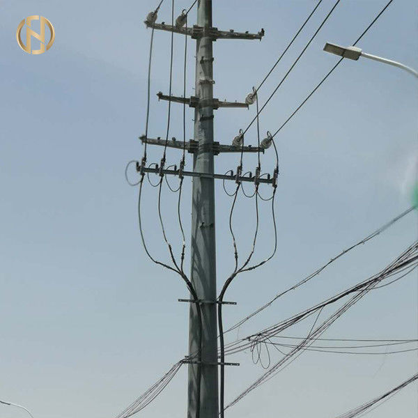 6000daN เสาเหล็กท่อ 19M สังกะสี Davit Arm Transmission