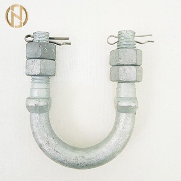 อุปกรณ์เสริมเสาสีเงิน U Type Bolts For Tower Fasteners Tower Fittings