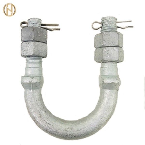 อุปกรณ์เสริมเสาสีเงิน U Type Bolts For Tower Fasteners Tower Fittings