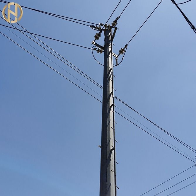 เสาเหล็กท่อ 161KV Q420 355Mpa สำหรับสายส่งไฟฟ้า