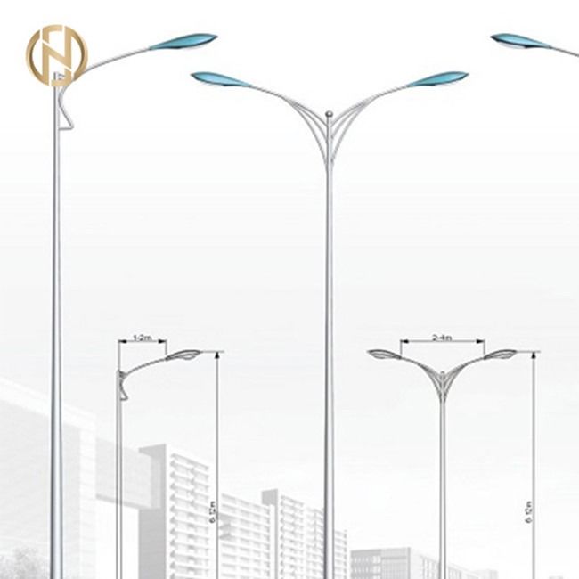 30M Q345B ไฟถนนสังกะสีเสาแปดเหลี่ยม AWS D1.1 เชื่อม