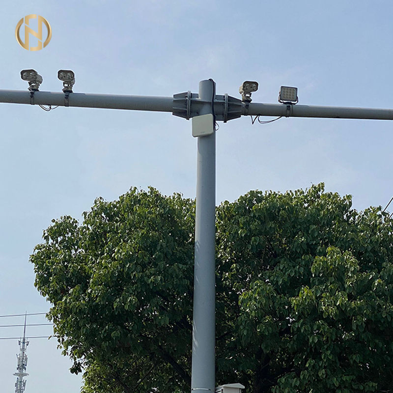 11M Polygonal Telescopic CCTV Camera ทนต่อการกัดกร่อนของเสา