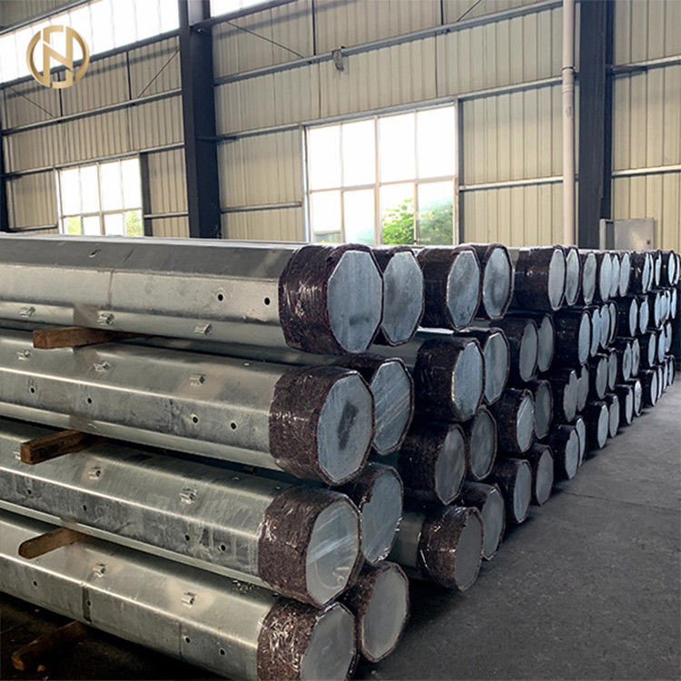 25FT 7.6m Steel Metal Utility Pole Powder เคลือบความหนา 16 มม