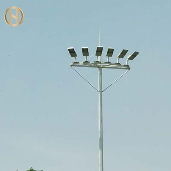 รูปหลายเหลี่ยม Q460 การเชื่อมต่อเสาไฟเสาสูงเสาไฟถนนแบบซ้อนทับ