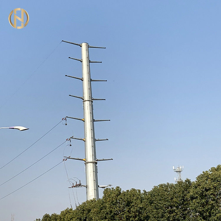 เสายูทิลิตี้เหล็กชุบสังกะสี 9M 350daN 200daN สำหรับการจ่ายพลังงาน 11kv