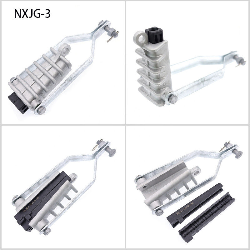 Wedge Strain Clamps สำหรับฉนวนสายเคเบิล Overhead Line Tension Anchoring