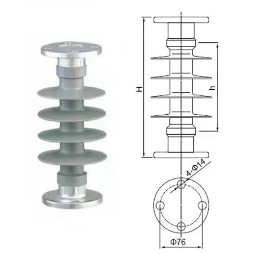 FZSW Series Post Composite Insulator สายไฟฟ้าแรงสูง