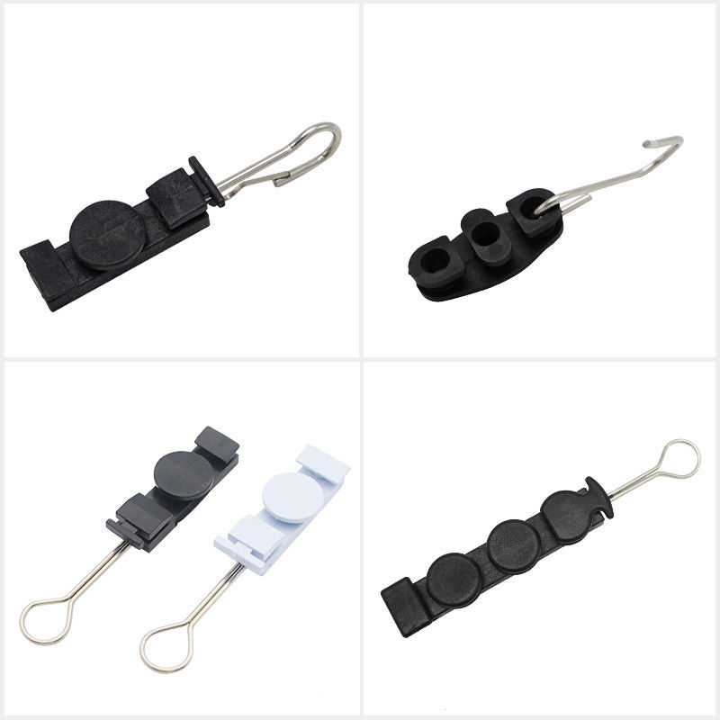 ADSS FTTH Type Anchor Drop Wire Clamp สำหรับความตึงเครียดของสายไฟเบอร์ออปติก