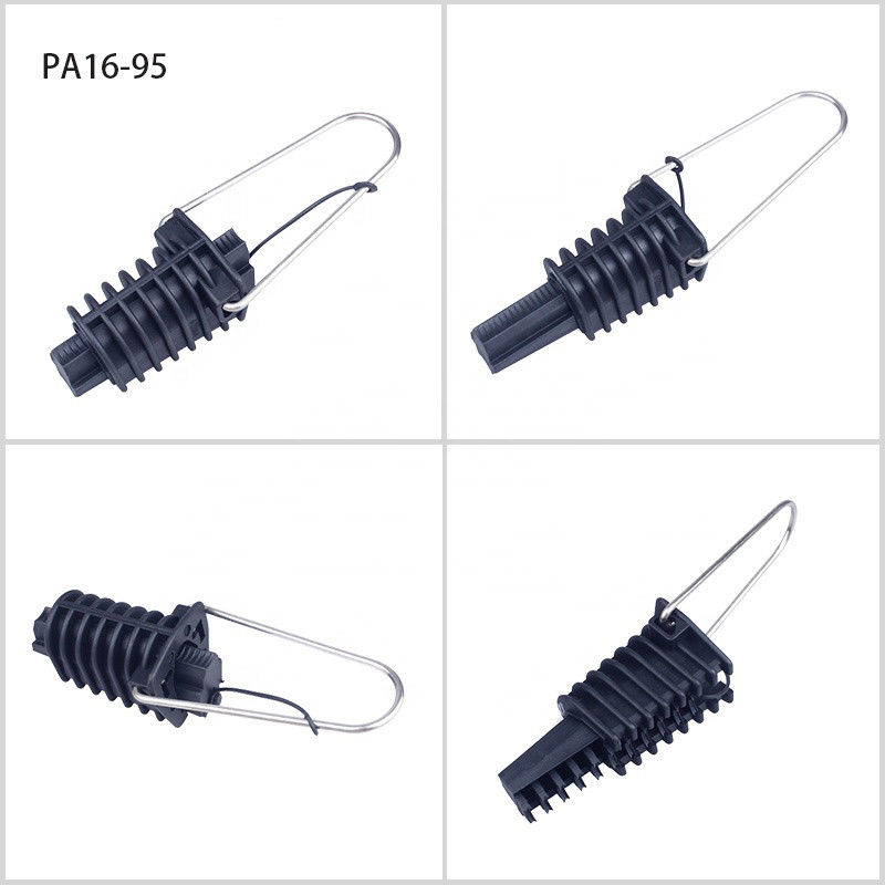 สายเหนือศีรษะพลาสติก Dead End Cable Clamp ไฟเบอร์ออปติก Anchoring Tension