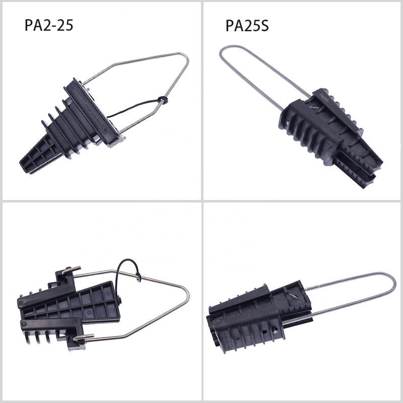 สายเหนือศีรษะพลาสติก Dead End Cable Clamp ไฟเบอร์ออปติก Anchoring Tension
